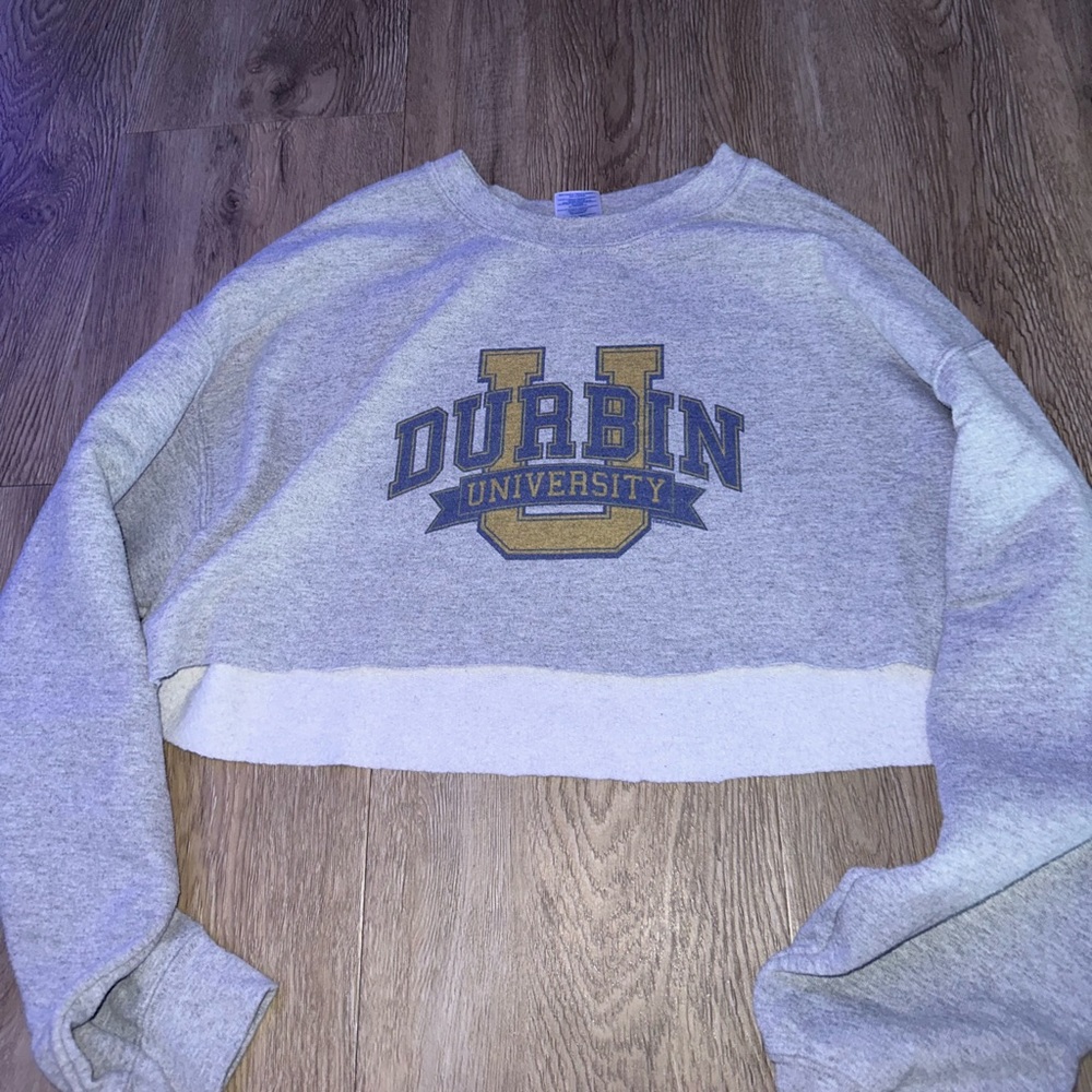 durbin university cropped sweatshirt
